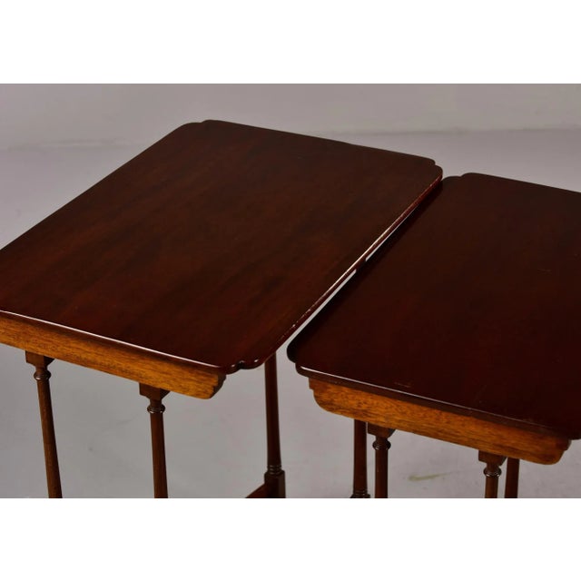 Set Early 20th Century English Quartteto Mahogany Tables For Sale - Image 9 of 12