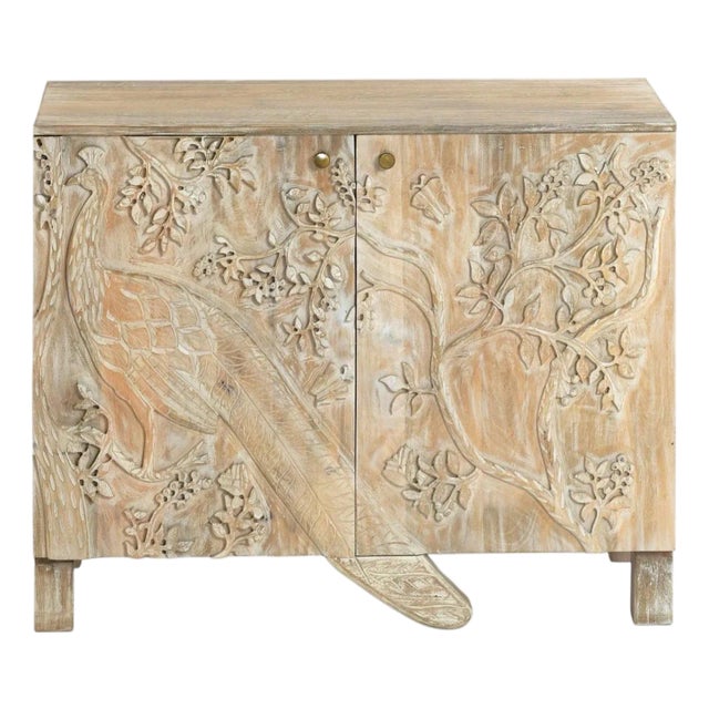 Loomlan Nayven Wood Two Doors Accent Cabinet For Sale