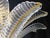 Vintage Palmette Pendant Light in Crystal Glass with Gold Thread, 1985 For Sale - Image 9 of 14