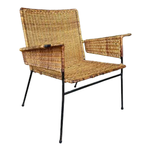 Van Keppel-Green Rattan and Iron Patio Chair