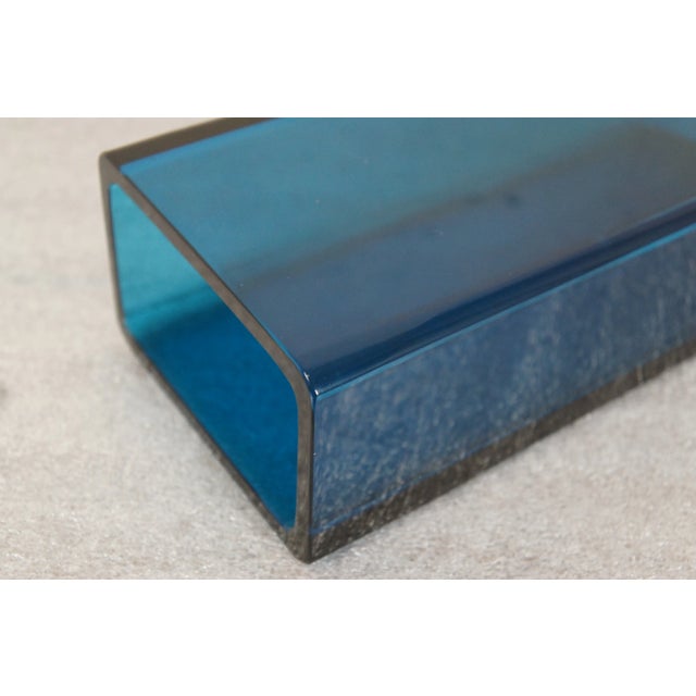 1965 Mid-Century Sven Palmqvist Orrefors Pa Expo Cobalt Blue Flower Vase For Sale - Image 10 of 11