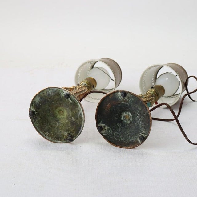 Metal Pair of Antique Oscar Bach Inspired Arts & Crafts Bronze Figural Seahorses C1920 For Sale - Image 7 of 7