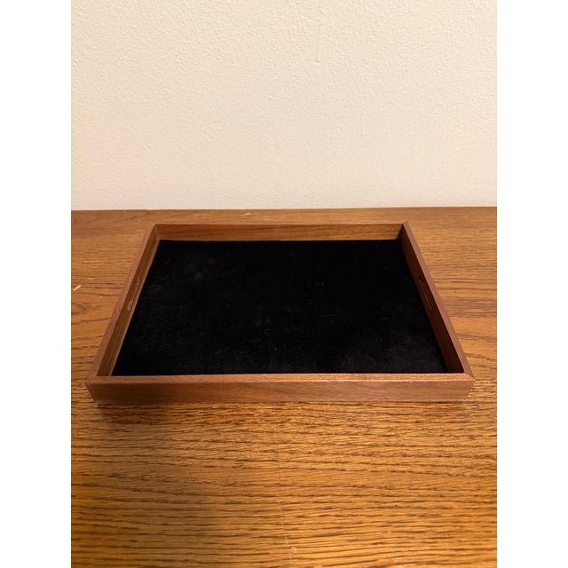 Vintage Genuine Incolay Stone Dogs Playing Poker Jewelry Chest Walnut Box With Tray For Sale In Milwaukee - Image 6 of 7