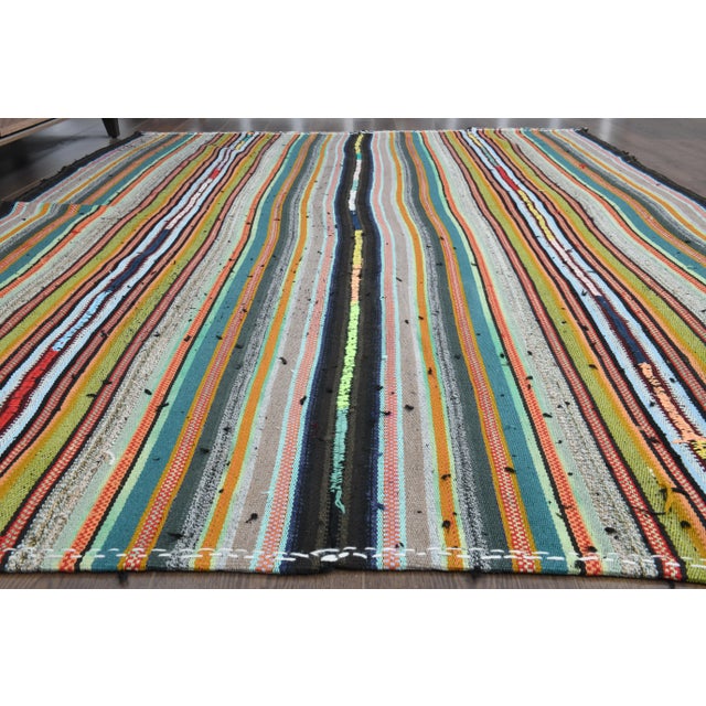 Beige 1970s Vintage Turkish Oushak Handmade Wool Cotton Beige Area Rug For Sale - Image 8 of 12