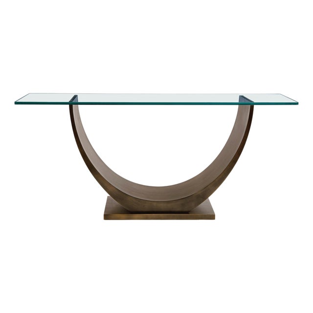 Modern Greg Sheres Style Bronze Console Table For Sale