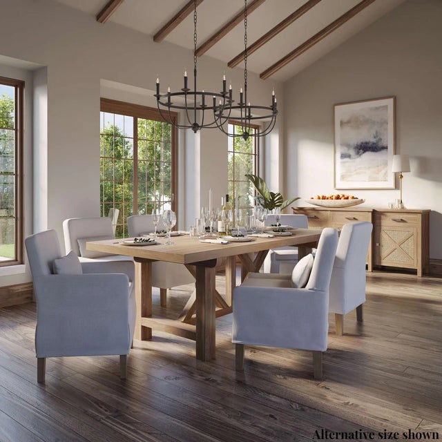 Not Yet Made - Made To Order Rustic 96-Inch Reclaimed Teak Dining Table For Sale - Image 5 of 8