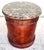 Brown Henredon Style Marble Drum Table For Sale - Image 8 of 11