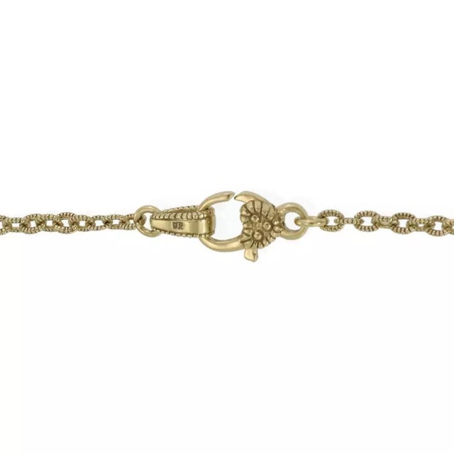 Contemporary Judith Ripka Diamond Pearls Pink Crystal 18k Yellow Gold Long Necklace For Sale - Image 3 of 5
