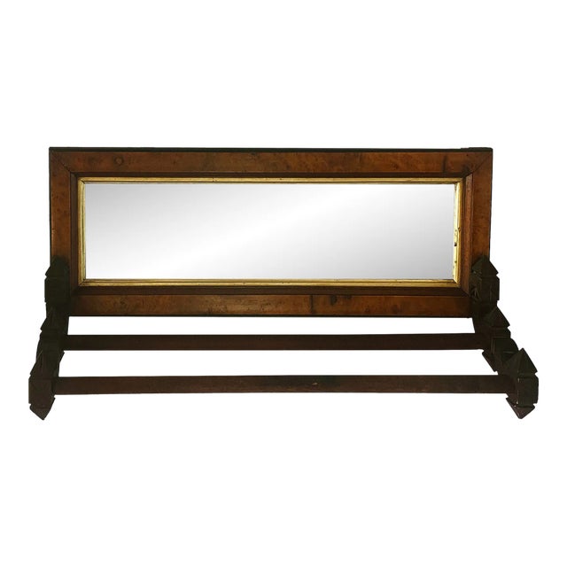 Antique Towel Bar - Mirrored For Sale