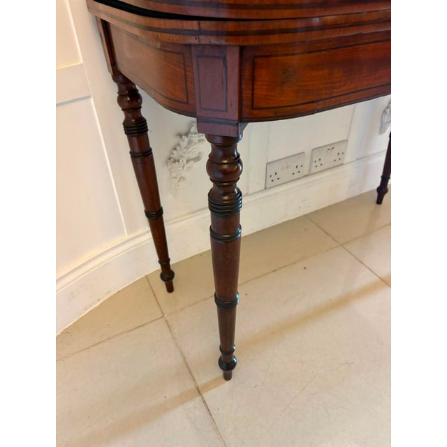 Antique Georgian Mahogany Inlaid Fold-Over Card Table, 1800 For Sale - Image 13 of 14