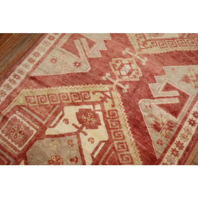 Vintage Geometric Turkish Konya Rug - 3'11" x 11'4" For Sale - Image 4 of 10
