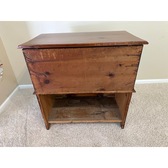 Antique Pine Lift-Top Dry Sink For Sale - Image 9 of 9