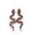Gemstone Bochic “Orient” Vintage Ruby & Sapphire Serpent Earrings Set 18K Gold & Silver For Sale - Image 7 of 9