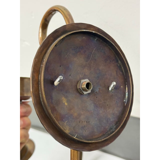 Grag Studios Handcrafted Brass Frame Wall Sconces + Glass Shades, Pair For Sale - Image 11 of 12