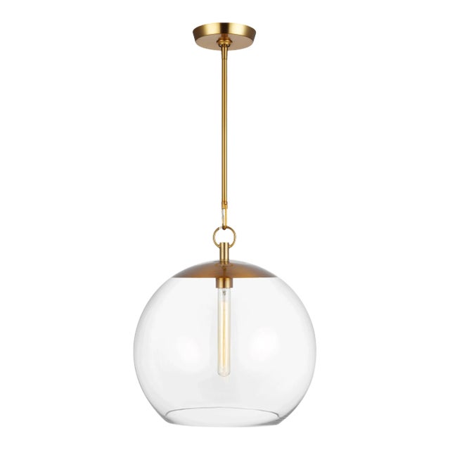 Chapman & Myers by Visual Comfort Studio Atlantic Round Pendant, Brass For Sale
