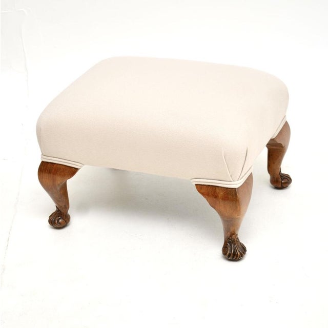 Antique Walnut Ottomans, 1930s, Set of 2 For Sale - Image 6 of 9