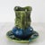 Mid 20th Century Vintage Inarco Blue and Green Ceramic Pitcher With Matching Underplate For Sale - Image 5 of 11