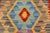1990s Retro Turkish Kilim Red Beige Hand-Woven Wool Rug For Sale - Image 5 of 9