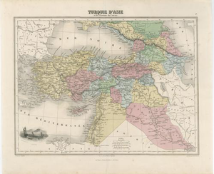 Map of Asiatic Türkiye and the Caucasus Provinces, 1873