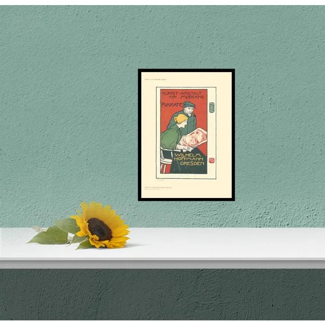 Kunst-Anstalt fur Moderne Plakate by Otto Fischer, Unsigned 1897 Lithograph.11.5 x 8.25 inches