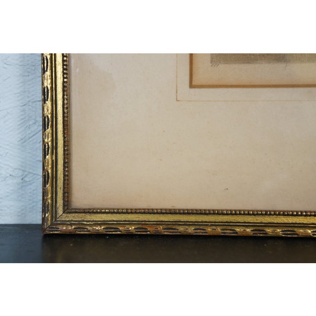 Late 19th Century Antique Edward Loyal Field Country Farmhouse Colored Landscape Etching 15", Framed For Sale - Image 6 of 10