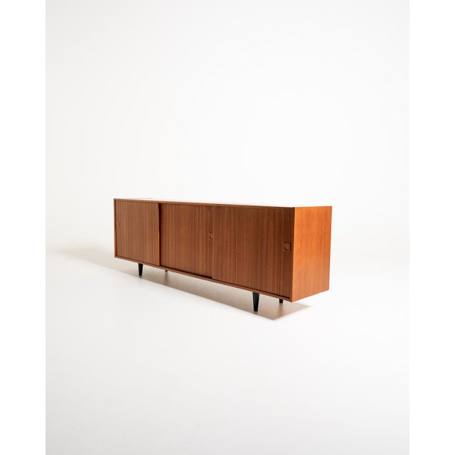 Danish Teak Sideboard with Three Doors, 1960s For Sale - Image 11 of 12