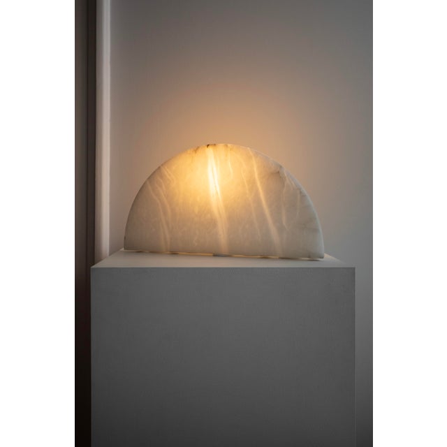 White Vintage White Marble Table Lamp, 1980s For Sale - Image 8 of 8