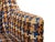 Wood Set of 4 Vintage Mid-Century Modern Club Chairs — Houndstooth Plaid on Casters For Sale - Image 7 of 10