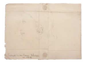 Unknown, Profile of Woman, Pencil Drawing, 1818