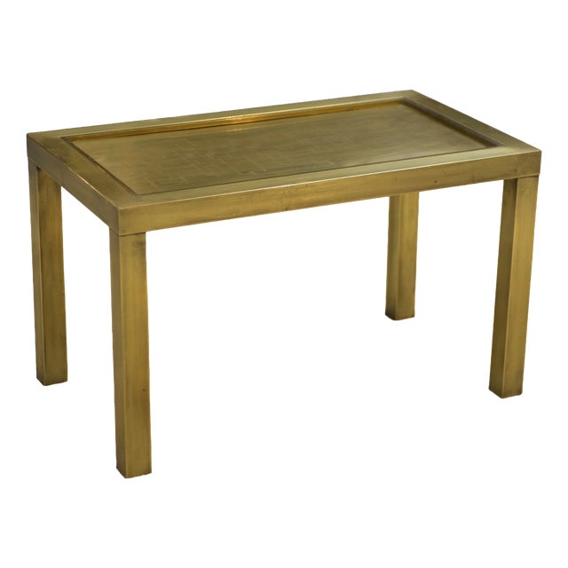 Brass Coffee Table attributed to Willy Daro, 1970s For Sale