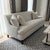 Oyster Gray Like New Clive Daniel Bench Seat Sofa For Sale - Image 8 of 9