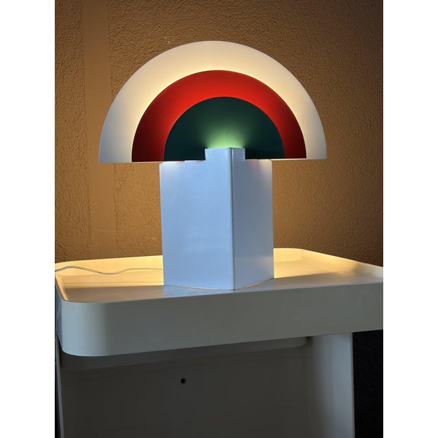 Green Metal-Plated No Neon Table Lamp by Olle Andersson for Borens, 1980s For Sale - Image 8 of 8