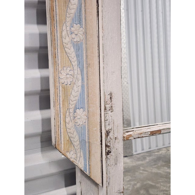 Vintage Reclaim Painted Wood Mirror With Shelf For Sale - Image 9 of 11