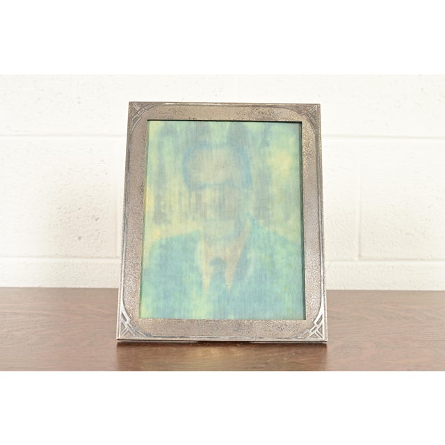 Tiffany Studios New York Art Deco Silvered Bronze Picture Frame For Sale - Image 14 of 14