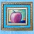 Original Post Modern Still Life, "Apple" Oil on Canvas With Carved Wood Frame For Sale In Palm Springs - Image 6 of 7