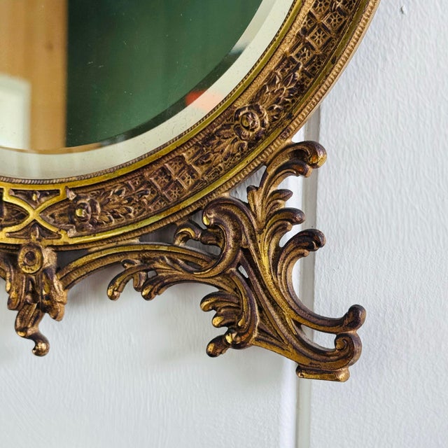 Art Nouveau Art Nouveau Brass Wall Mirror by Bradley & Hubbard, Early 20th C. For Sale - Image 3 of 11
