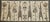 Wall hanging from the 1970s, created by László Pécsi. Decorative fabric with stylized human and plant motifs woven on both...