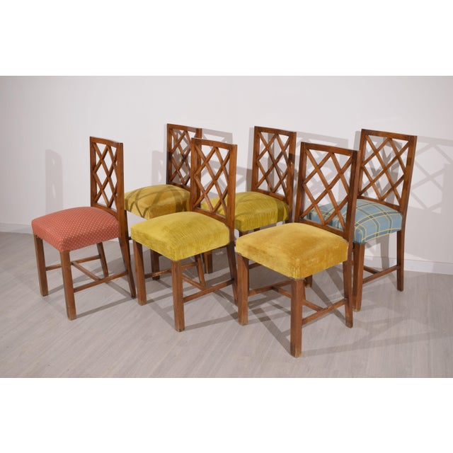 Wood Chairs, Italy, 1940s, Set of 6 For Sale - Image 7 of 18