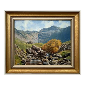 Vintage Oil Painting of the English Lake District by Modern British Landscape Artist, 1986