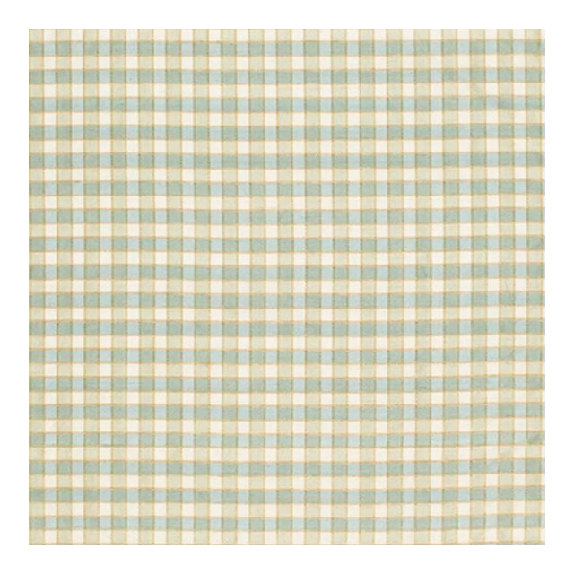 Sample - Schumacher Ingrid Silk Check Fabric in Seaspray For Sale