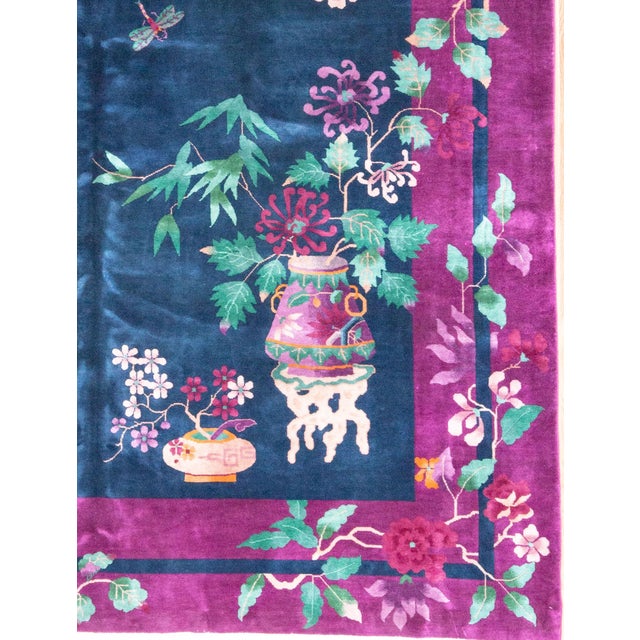 1920s Art Deco Chinese 11.5x8.10 Carpet, 1920's / 30's For Sale - Image 5 of 9