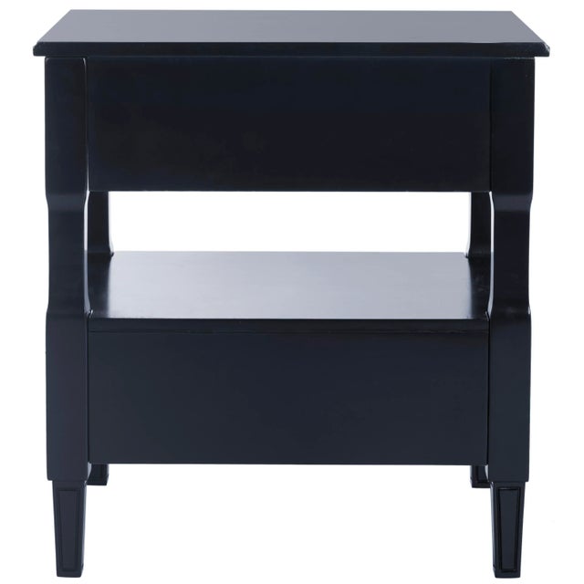 2020s Two Drawer Nightstand in Navy For Sale - Image 5 of 11