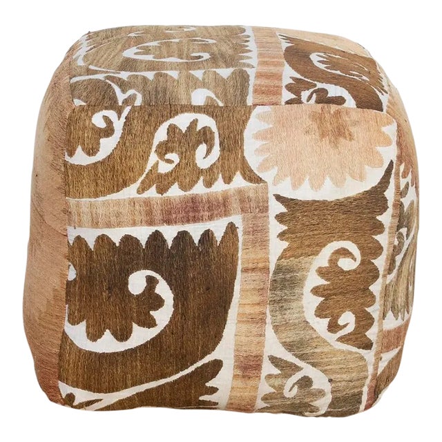 Karakol Antique Suzani Cube Ottoman For Sale