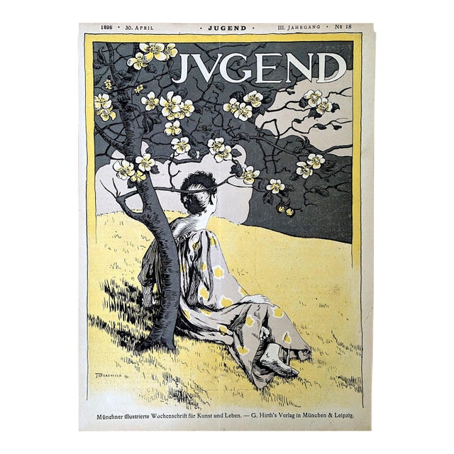 Jugend Magazine 1898 Martin Stevens Cover Print For Sale