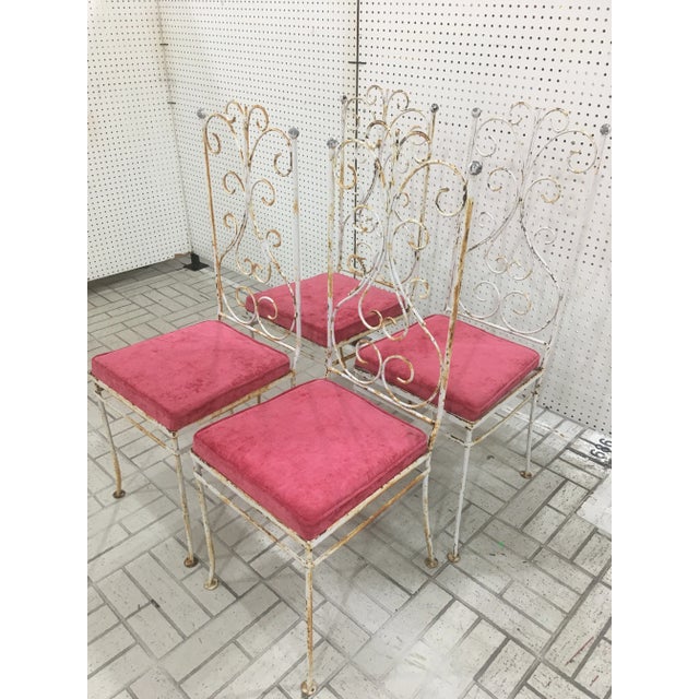 These fun chairs are vintage Salterini. They have new seats covered in a beautiful indoor/outdoor velvet! The seats are...