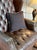 Vintage Handwoven Earth-Toned Turkish Kilim Wool Accent Throw Pillow For Sale - Image 4 of 4