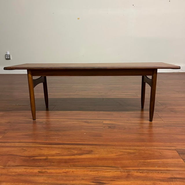 Brown Vintage Danish Modern Teak Coffee Table For Sale - Image 8 of 8