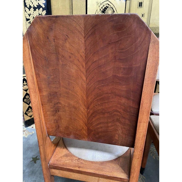 Wood Art Deco Chairs, Set of 6 For Sale - Image 7 of 13