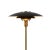 1960s Rancho Mirage Floor Lamp - Matte Black & Gold-Leaf Shade, Weathered Brass, Black Marble Base, Dimmer For Sale - Image 5 of 12