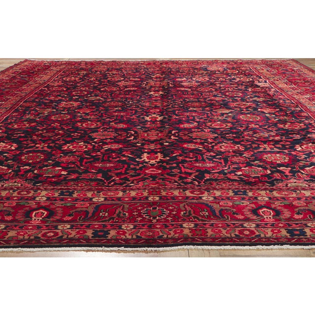 Textile Vintage Persian Malayer Rug - 11'00 X 14'03 For Sale - Image 7 of 8